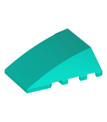 LEGO - Wig 4 x 4 driedubbel gebogen zonder noppen - Dark Turquoise | N - Thumbnail