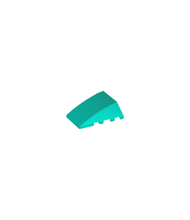 LEGO - Wig 4 x 4 driedubbel gebogen zonder noppen - Dark Turquoise | N
