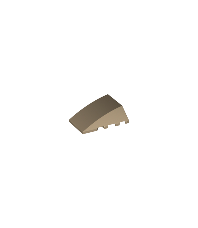 LEGO - Wig 4 x 4 driedubbel gebogen zonder noppen - Dark Tan | N