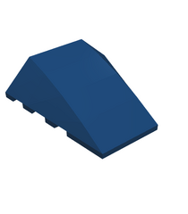 LEGO - Wig 4 x 4 driedubbel gebogen zonder noppen - Dark Blue | N - Thumbnail