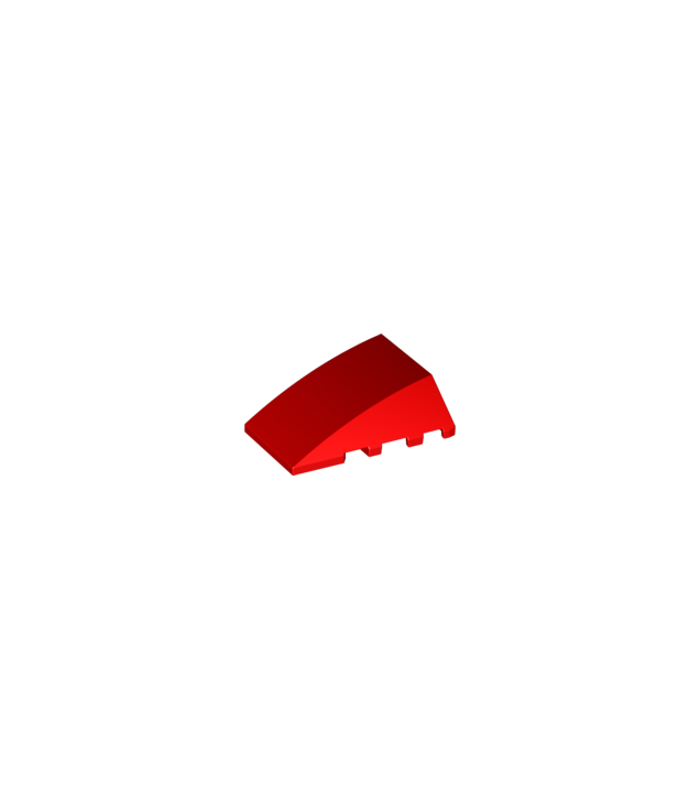 LEGO - Wig 4 x 4 driedubbel gebogen zonder noppen - Red | N
