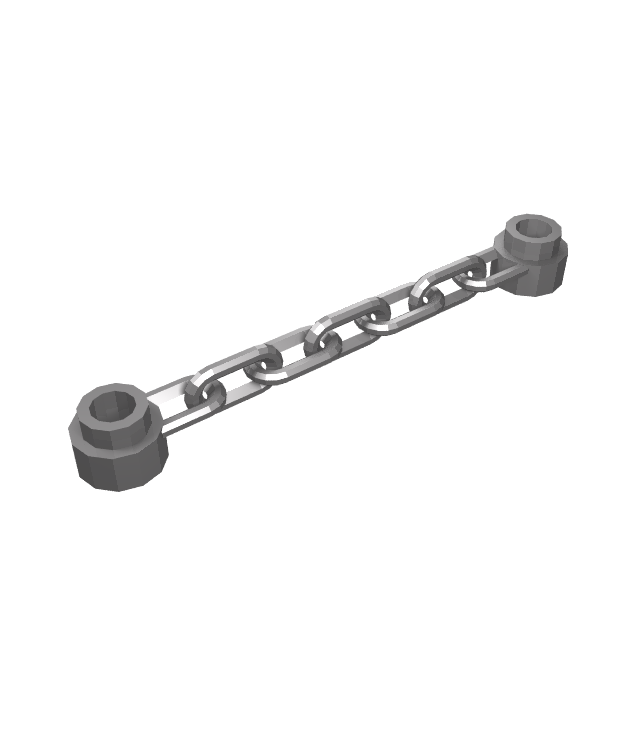LEGO - Ketting 5 schakels - Flat Silver | N