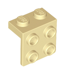 LEGO - Beugel 1 x 2 - 2 x 2 - Tan | N - Thumbnail