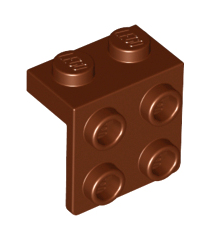 LEGO - Beugel 1 x 2 - 2 x 2 - Reddish Brown | N - Thumbnail