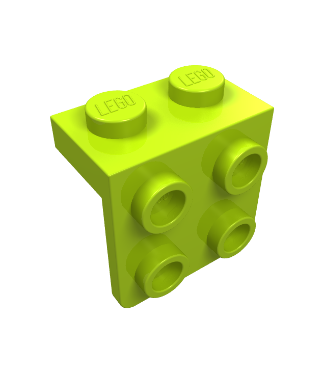 LEGO - Beugel 1 x 2 - 2 x 2 - Lime | N