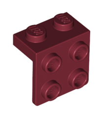 LEGO - Beugel 1 x 2 - 2 x 2 - Dark Red | N - Thumbnail