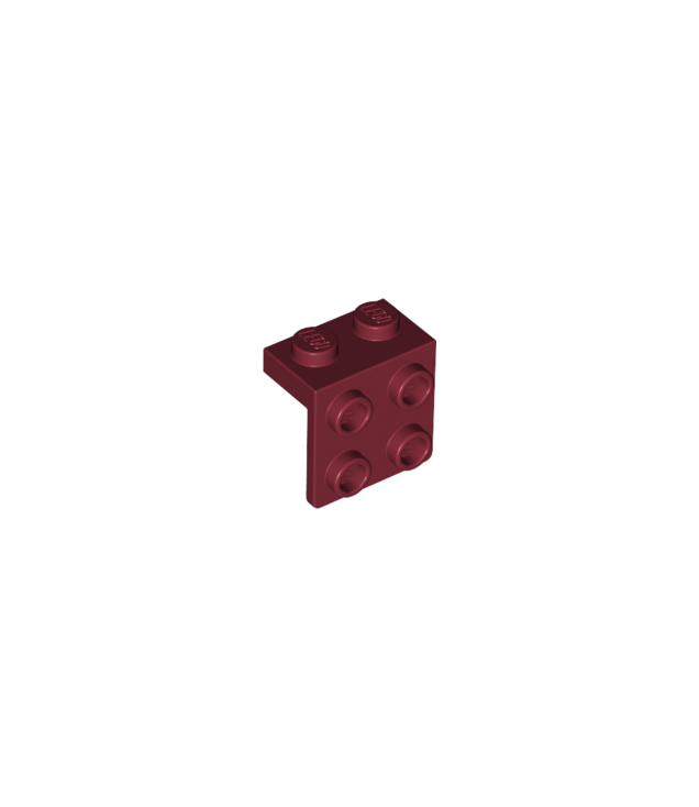 LEGO - Beugel 1 x 2 - 2 x 2 - Dark Red | N