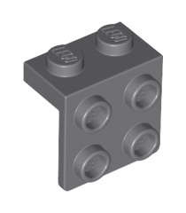 LEGO - Beugel 1 x 2 - 2 x 2 - Dark Bluish Gray | N - Thumbnail