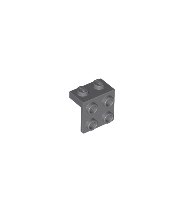 LEGO - Beugel 1 x 2 - 2 x 2 - Dark Bluish Gray | N