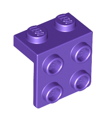 LEGO - Beugel 1 x 2 - 2 x 2 - Dark Purple | N - Thumbnail