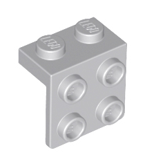 LEGO - Beugel 1 x 2 - 2 x 2 - Light Bluish Gray | N - Thumbnail