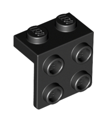 LEGO - Beugel 1 x 2 - 2 x 2 - Black | N - Thumbnail
