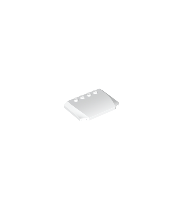 LEGO - Wig 4 x 6 x 2/3 driedubbel gebogen - White | N