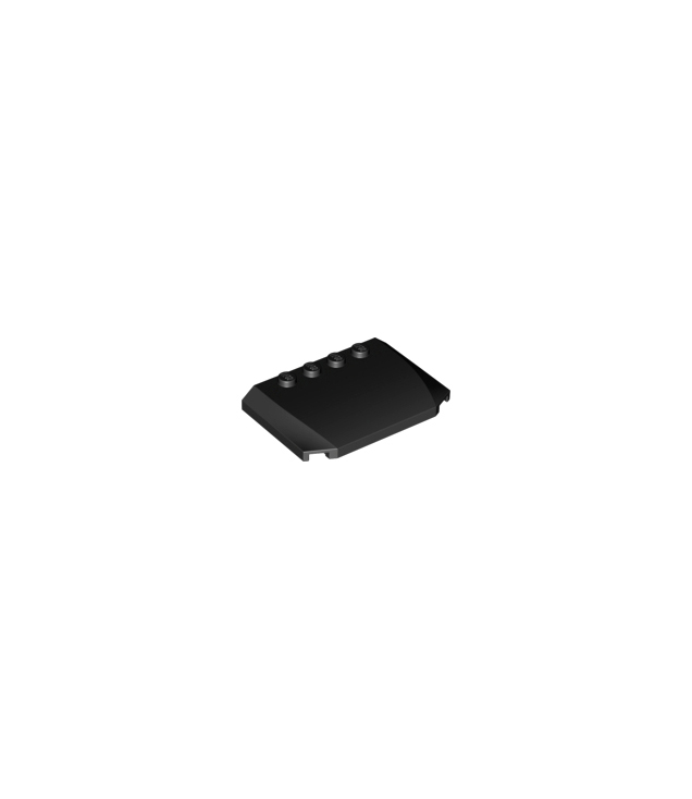 LEGO - Wig 4 x 6 x 2/3 driedubbel gebogen - Black | N