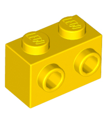 LEGO - Steen, gemodificeerd 1 x 2 met noppen aan één zijde - Yellow | N - Thumbnail