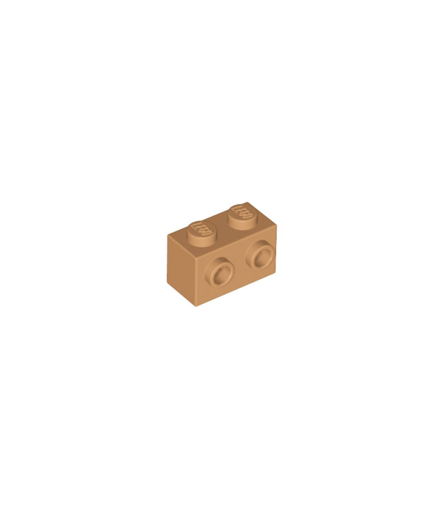 LEGO - Steen, gemodificeerd 1 x 2 met noppen aan één zijde - Medium Nougat | N