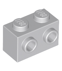 LEGO - Steen, gemodificeerd 1 x 2 met noppen aan één zijde - Light Bluish Gray | N - Thumbnail