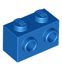 LEGO - Steen, gemodificeerd 1 x 2 met noppen aan één zijde - Blue | N - Thumbnail