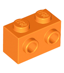 LEGO - Steen, gemodificeerd 1 x 2 met noppen aan één zijde - Orange | N - Thumbnail