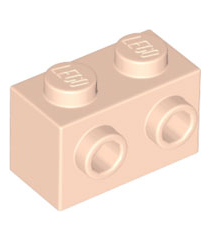 LEGO - Steen, gemodificeerd 1 x 2 met noppen aan één zijde - Light Nougat | N - Thumbnail