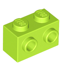 LEGO - Steen, gemodificeerd 1 x 2 met noppen aan één zijde - Lime | N - Thumbnail