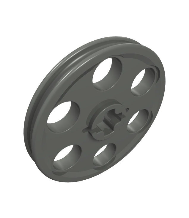 LEGO - Technic, wigvormig snaarwiel (katrol) - Dark Bluish Gray | N