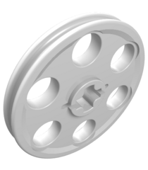 LEGO - Technic, wigvormig snaarwiel (katrol) - White | N - Thumbnail