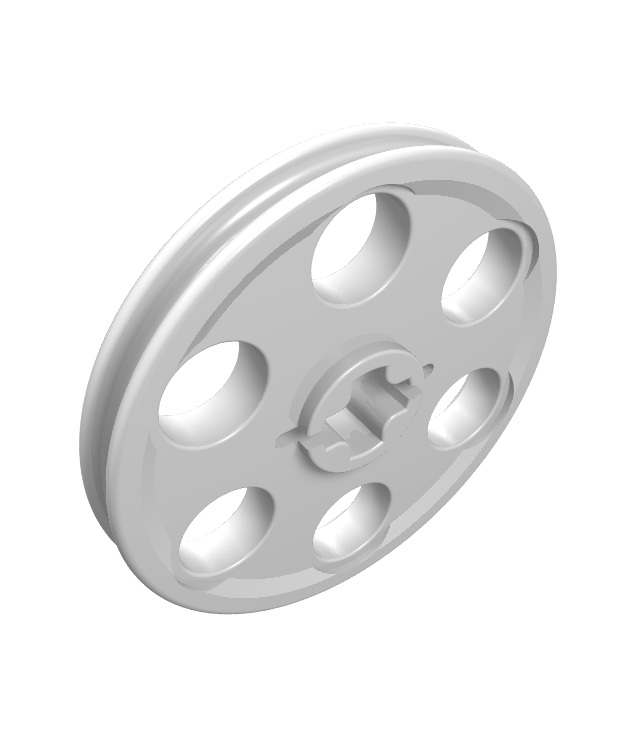 LEGO - Technic, wigvormig snaarwiel (katrol) - White | N