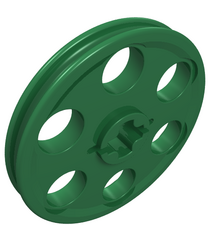 LEGO - Technic, wigvormig snaarwiel (katrol) - Green | N - Thumbnail
