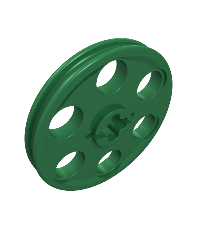 LEGO - Technic, wigvormig snaarwiel (katrol) - Green | N