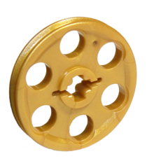 LEGO - Technic, wigvormig snaarwiel (katrol) - Pearl Gold | N - Thumbnail