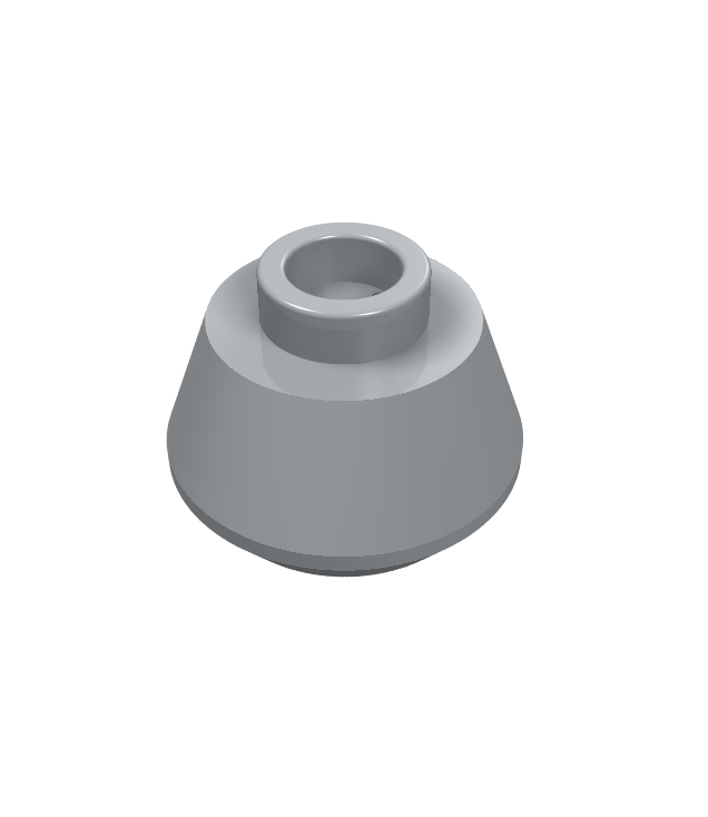 LEGO - Kegel 1 1/2 x 1 1/2 x 2/3 afgevlakt - Light Bluish Gray | N