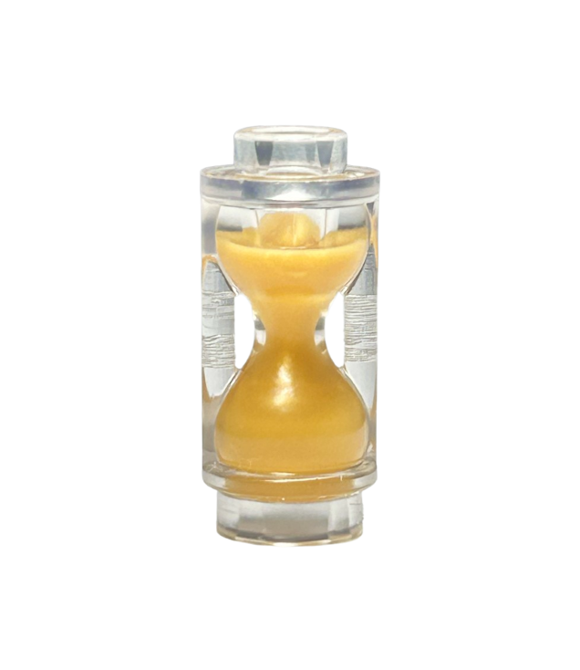 LEGO - Minifiguur-accessoire, zandloper met gegoten parelgoud zandpatroon - Trans-Clear | N