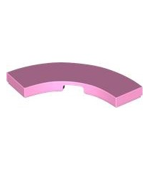 LEGO - Tegel, ronde hoek 3 x 3 macaroni - Bright Pink | N - Thumbnail