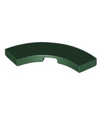LEGO - Tegel, ronde hoek 3 x 3 macaroni - Dark Green | N - Thumbnail