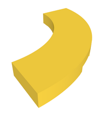 LEGO - Tegel, ronde hoek 3 x 3 macaroni - Yellow | N - Thumbnail