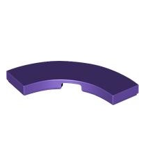 LEGO - Tegel, ronde hoek 3 x 3 macaroni - Dark Purple | N - Thumbnail
