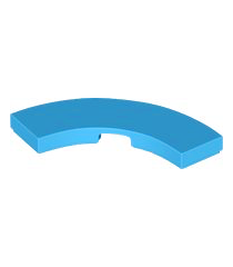 LEGO - Tegel, ronde hoek 3 x 3 macaroni - Dark Azure | N - Thumbnail