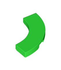 LEGO - Tegel, ronde hoek 3 x 3 macaroni - Bright Green | N - Thumbnail