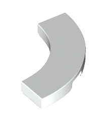 LEGO - Tegel, ronde hoek 3 x 3 macaroni - White | N - Thumbnail
