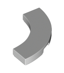 LEGO - Tegel, ronde hoek 3 x 3 macaroni - Light Bluish Gray | N - Thumbnail