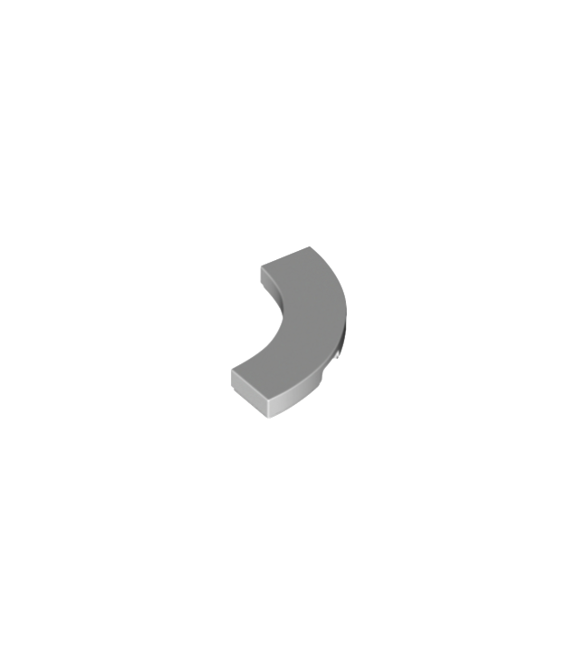 LEGO - Tegel, ronde hoek 3 x 3 macaroni - Light Bluish Gray | N