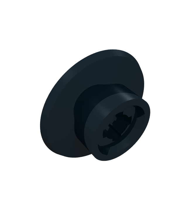 LEGO - Treinwiel klein met inkeping voor wielhouderpen - Black | N