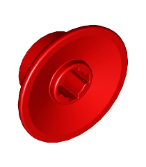 LEGO - Treinwiel klein met inkeping voor wielhouderpen - Red | N - Thumbnail