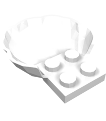 LEGO - Schelp met 4 noppen - White | N - Thumbnail