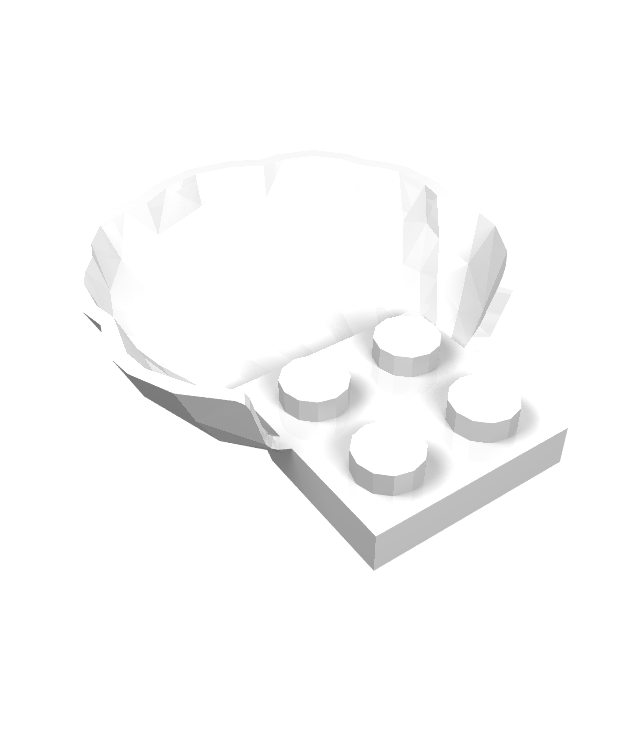 LEGO - Schelp met 4 noppen - White | N
