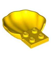 LEGO - Schelp met 4 noppen - Yellow | N - Thumbnail