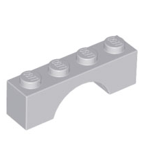 LEGO - Boog 1 x 4 - Light Bluish Gray | N - Thumbnail