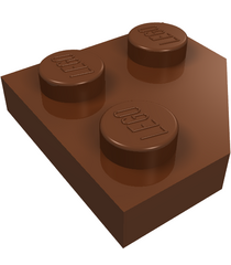 LEGO - Wig, plaat 2 x 2 met afgesneden hoek - Reddish Brown | N - Thumbnail