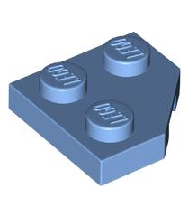 LEGO - Wig, plaat 2 x 2 met afgesneden hoek - Medium Blue | N - Thumbnail